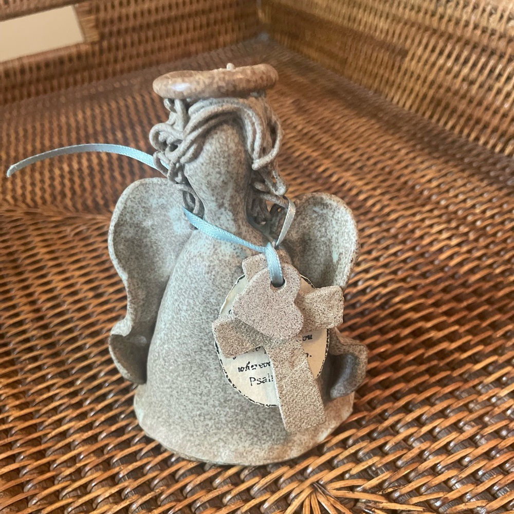 Pottery Guardian Angel,Hand Signed By P. Stephenson,